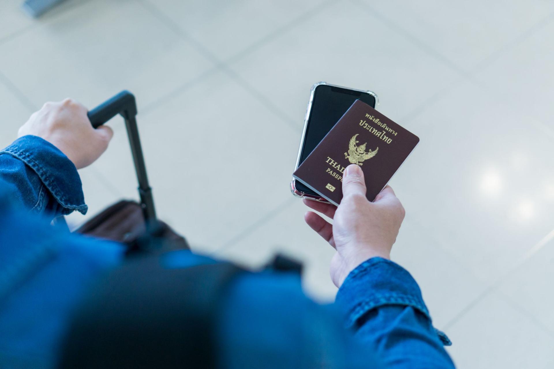 Picture with a passport.