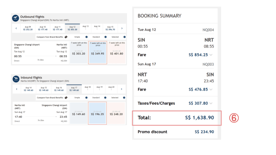The total fare amount after the discount is applied will be displayed.