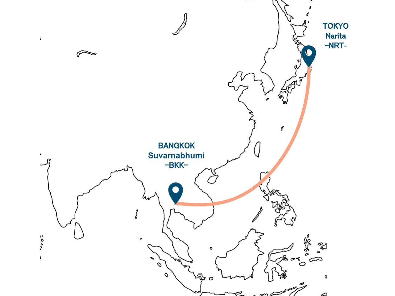 Flight routes AirJapan