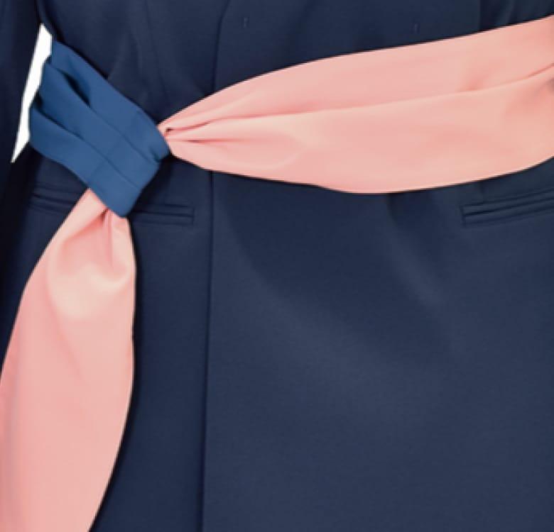 Close-up photograph of the parts of the uniforms incorporating “knots.”