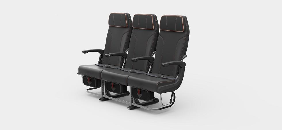Photographic image of three seats in a row.