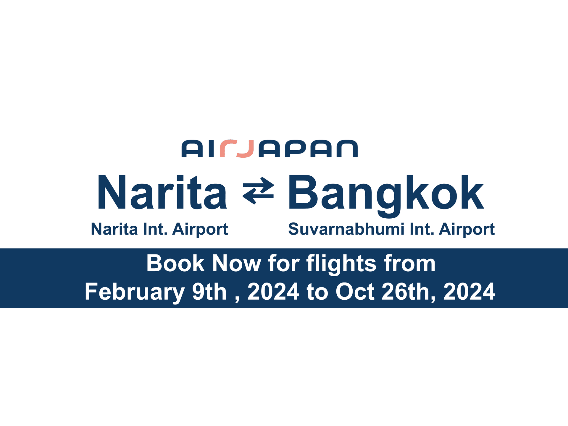 The 2024 summer schedule between Narita ⇔ Bangkok is now on sale.
