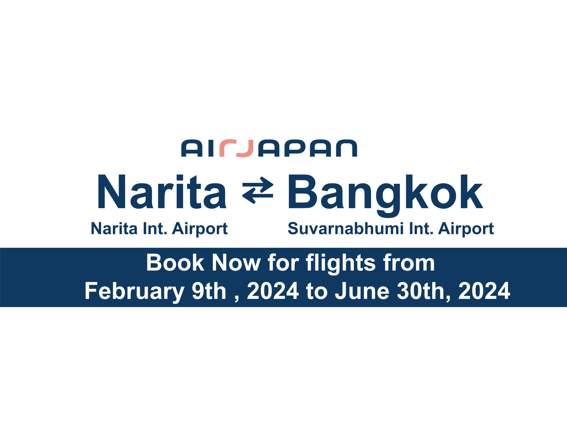 The 2024 summer schedule between Narita ⇔ Bangkok is now on sale.